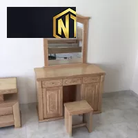 BÀN TRANG ĐIỂM GỖ SỒI CAO CẤP GIÁ TỐT